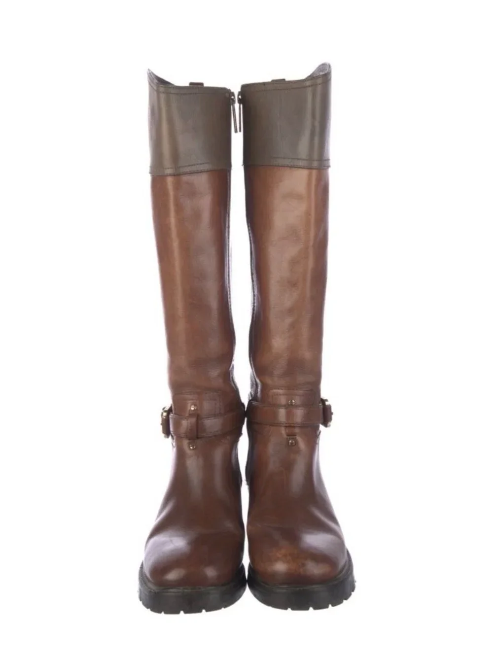 Tory Burch Authentic Brown Genuine Leather Knee High Riding Boots 10